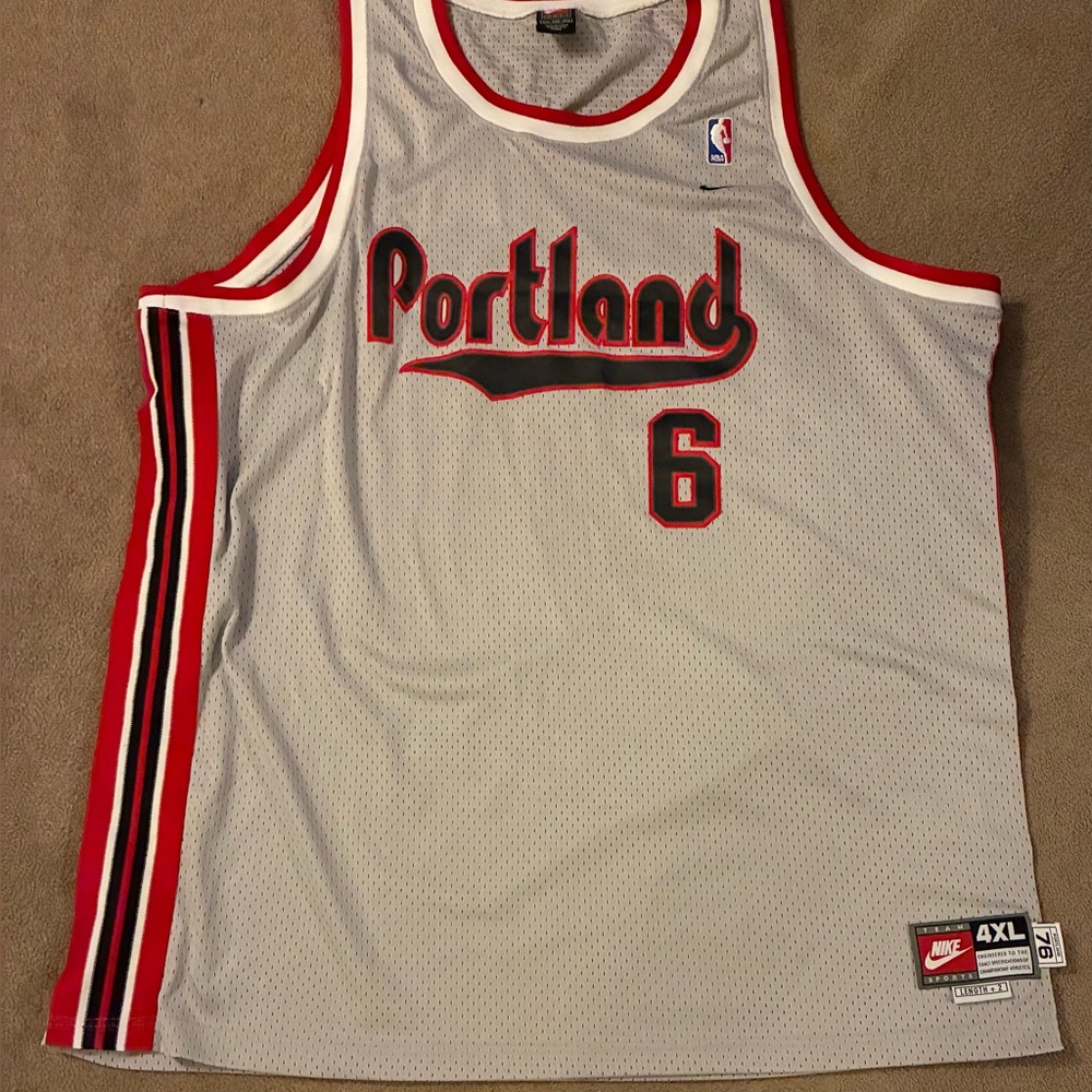 Vtg Bonzi Wells 2002 Nike Portland Trailblazers 1976 Rewind NBA Jersey Men’s 4XL